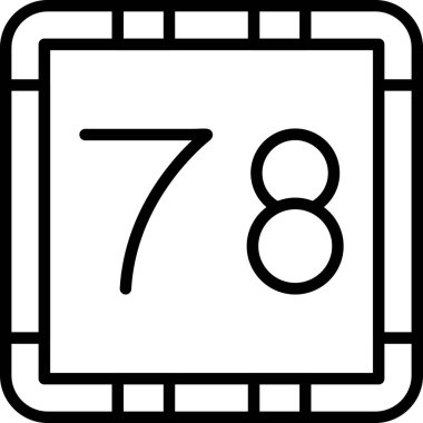 7 numaralı simge, vektör illüstrasyonu