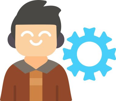 Malzemeleri olan müşteri hizmetleri görevlisi.