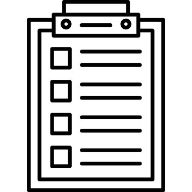 Kontrol listesi. Web simgesi basit illüstrasyon