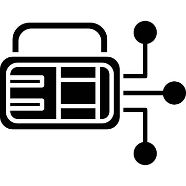 Veri Ağı Vektör Simgesi Tasarımı