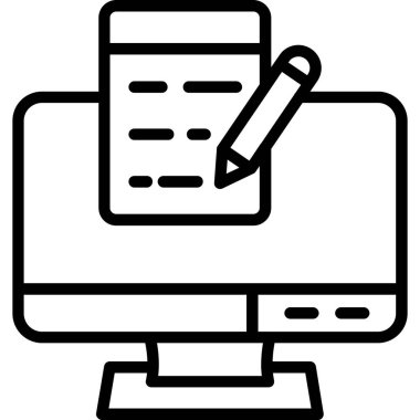 Bilgisayar. Web simgesi basit tasarım