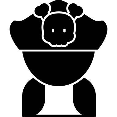 Hayvan kasesi simgesi katı bir şekilde