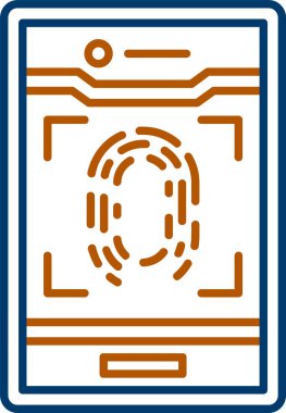 Web Kullanımı için Parmak İzi Simgesi, Basit Vektör İllüstrasyonu