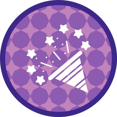 Konfeti Simgesi, Web Kullanımı için Basit Vektör İllüstrasyonu