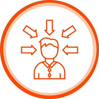 Benzersiz iş adamı vektör çizgisi simgesi