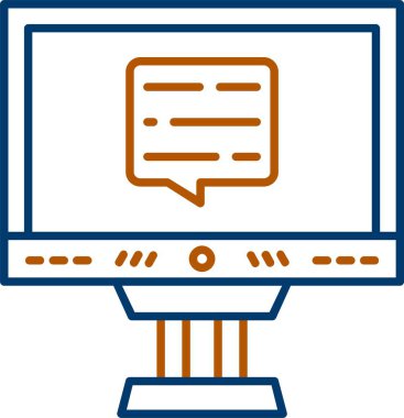 Web kullanımı için Konuşma Simgesi, Basit Vektör İllüstrasyonu