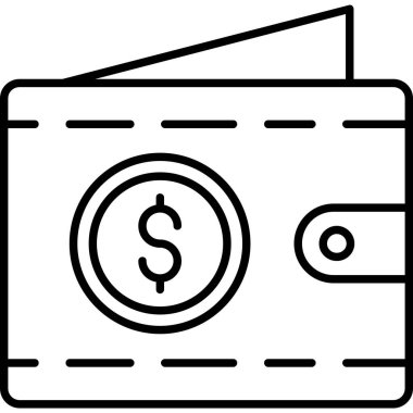 Dolar. Web simgesi basit illüstrasyon