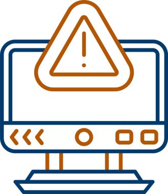 Web Kullanımı için Uyarı Simgesi, Basit Vektör İllüstrasyonu