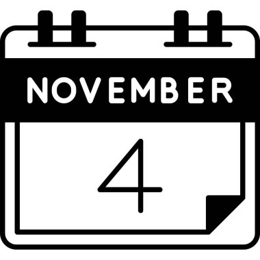 Kasım 3 takvim yassı ikon tasarım vektörü illüstrasyonu