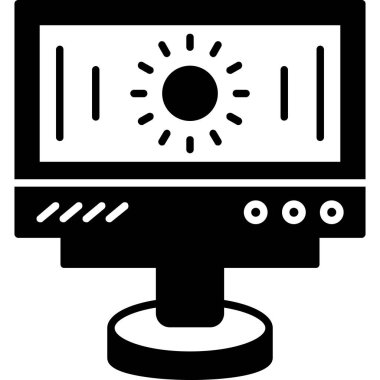 Televizyon. Web simgesi basit illüstrasyon