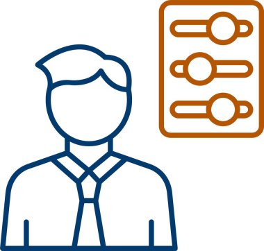 Otokontrol Simgesi, Web Kullanımı için Basit Vektör İllüstrasyonu