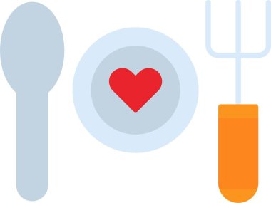 kaşık ve çatal vektör çizimi