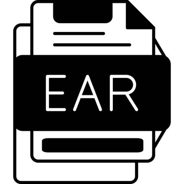 kulak ses simgesi, dış hat vektörü