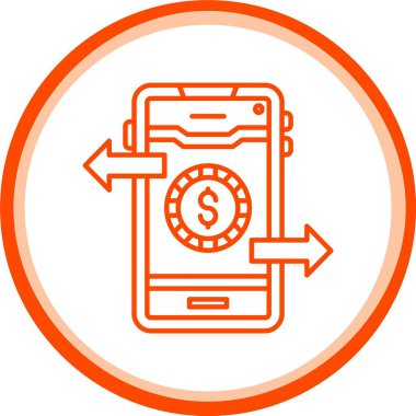 Web kullanımı için Çevrimiçi Aktarım Simgesi, Basit Vektör İllüstrasyonu