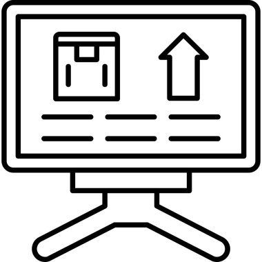 bilgisayar izleme simgesi, vektör illüstrasyonu