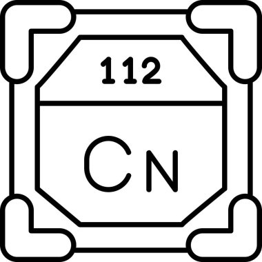 Kimyasal sembolün vektör simgesi