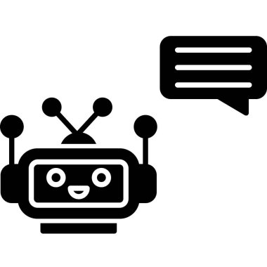 Sohbet simgesi vektör illüstrasyonu