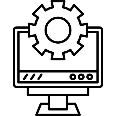 Bilgisayar simgesi. vektör illüstrasyonu