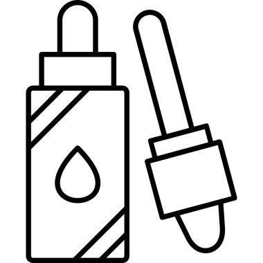 boya fırçası ikonu. Boya fırçası vektörünün ana hatları