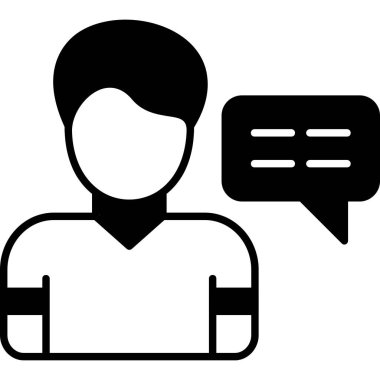 sohbet simgesi ile konuşma balonu, basit tasarım