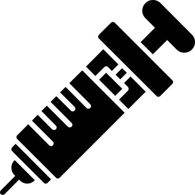 Şırınga. Web simgesi vektör illüstrasyonu