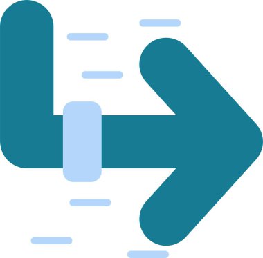 Yön yönü ok simgesi doldurulmuş - özet biçimi