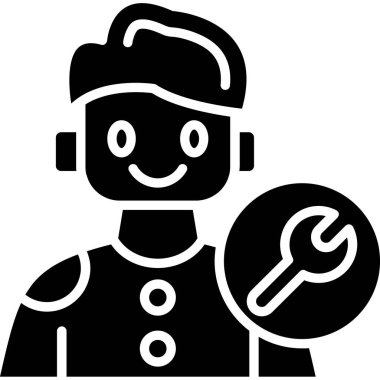 Avatar man simgesi, vektör illüstrasyonu