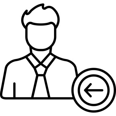 Müdür bey. Web simgesi basit illüstrasyon