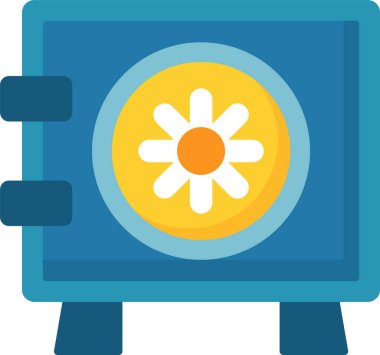 Bir çiçek simgesinin vektör illüstrasyonu