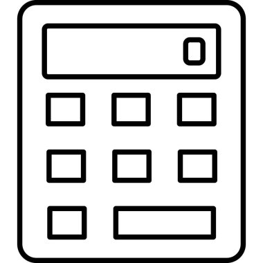 hesaplayıcı hesap makinesi hesap makinesi simgesi dış hat biçiminde