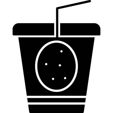 Buz kabı simgesi, basit vektör