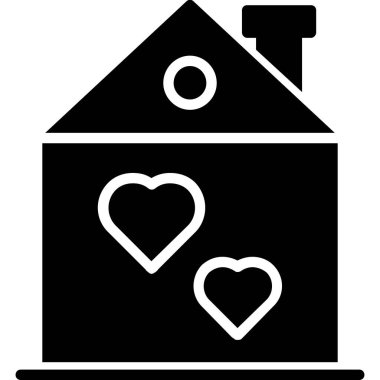 Aşk evi kalp simgesi.