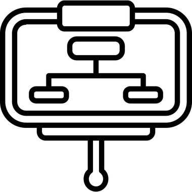 veritabanı ağ veri simgesi ana hat biçiminde