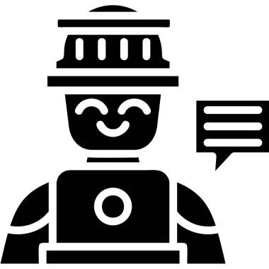 Sohbet iletişim ikonu vektör illüstrasyonu