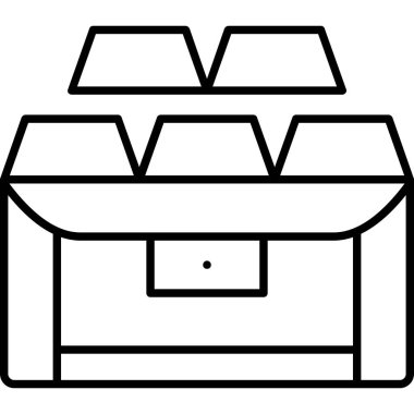 Çanta. Web simgesi basit illüstrasyon