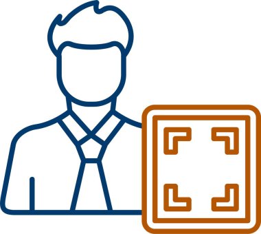 Web kullanımı için Kullanıcı Tarayıcı Simgesi, Basit Vektör İllüstrasyonu