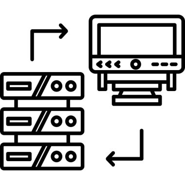 sunucu ağ simgesi vektör illüstrasyon tasarımı