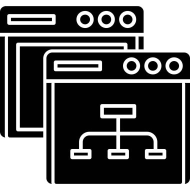 Sunucu. Web simgesi basit illüstrasyon