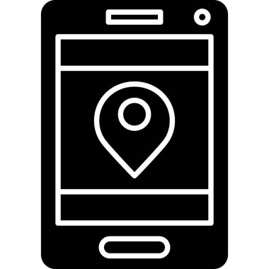 konum haritası simgesi, basit biçim