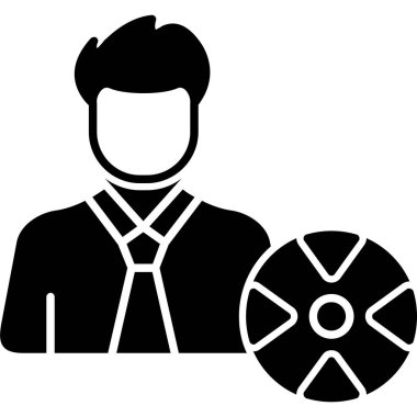 İş adamı simgesi vektör illüstrasyonu