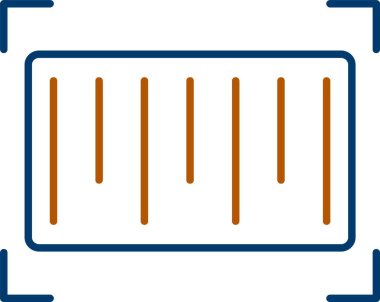 Web kullanımı için Barkod Simgesi, Basit Vektör İllüstrasyonu