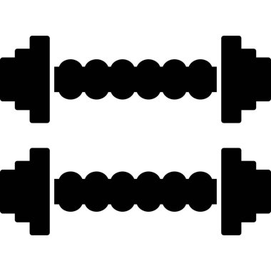 beyaz arkaplanda izole edilmiş basit bir halter simgesi