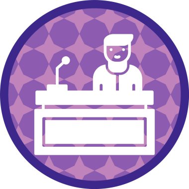 Web Kullanımı için Yönetici Simgesi, Basit Vektör İllüstrasyonu