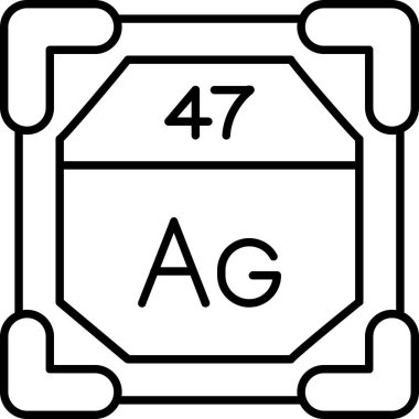 periyodik tablo ögesi simgesi, vektör illüstrasyonu