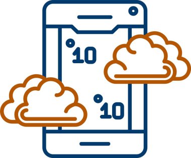 Web kullanımı için Hava Durumu Uygulaması Simgesi, Basit Vektör İllüstrasyonu