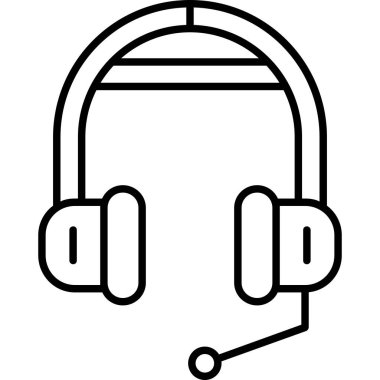 müzik çalar ikon ana hatları vektörü. müzik