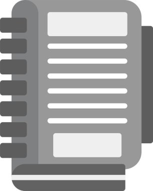 Web Kullanımı için Kitap Simgesi, Basit Vektör İllüstrasyonu