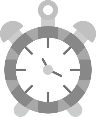 Web Kullanımı için Alarm Saati Simgesi, Basit Vektör İllüstrasyonu