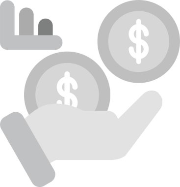 Web Kullanımı için Nakit Simge, Basit Vektör İllüstrasyonu