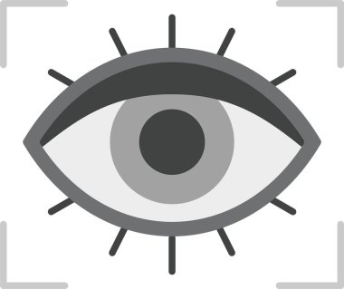 Web Kullanımı için Göz Kalemi Simgesi, Basit Vektör İllüstrasyonu